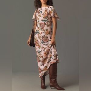 NWT Size 4 - Kachel Flutter-Sleeve Slip Dress